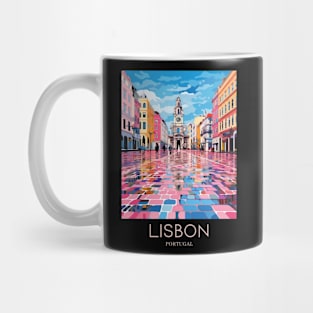 A Pop Art Travel Print of Lisbon - Portugal Mug